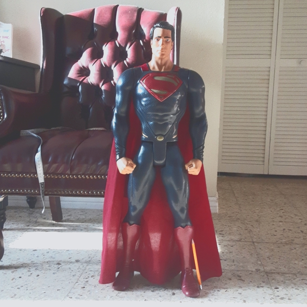 A two foot eight inch Superman toy